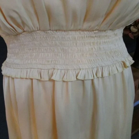 SAM EDELMAN Sleeveless Tiered Blouson Dress-Size 10-Banana NWT - Picture 5 of 14